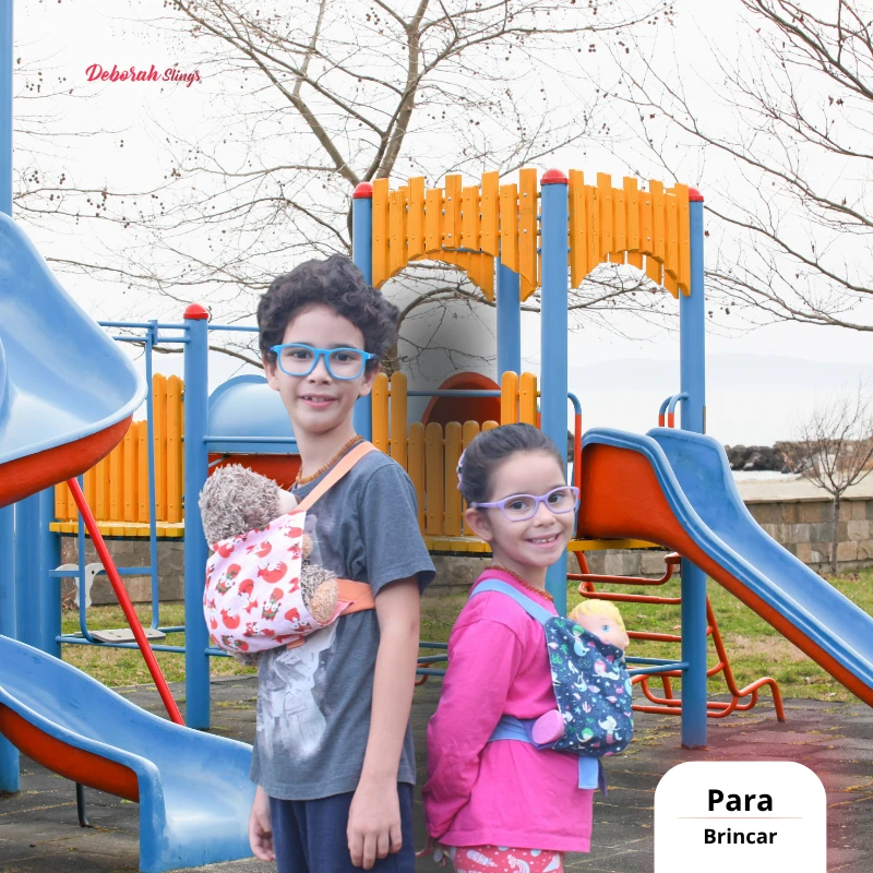Sling Bonecas Carregador para Brincadeiras do Tipo Mei Tai Kids Estampas - Imagem 3