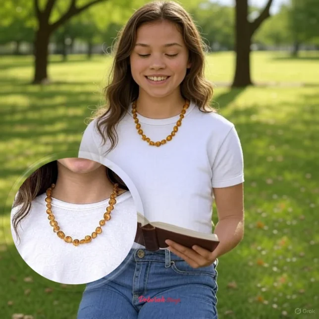 Colar de Âmbar Báltico Original Infantil Importado da Lituânia Original Autêntico Cores