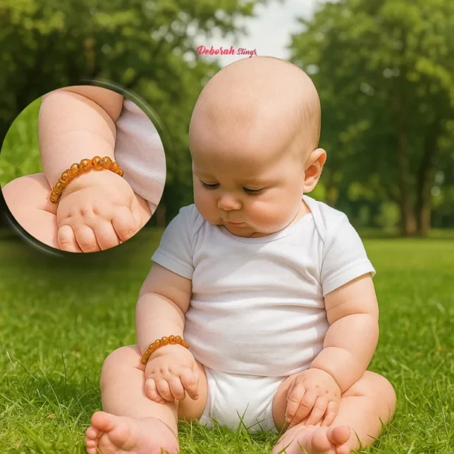 pulseira de âmbar bebê